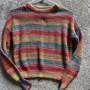 URBAN OUTFITTERS cropped rainbow sweater